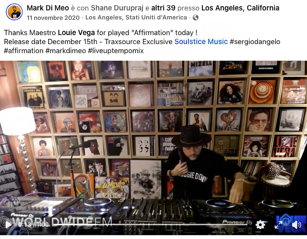 Louie Vega playing Sergio D'Angelo - Affirmation