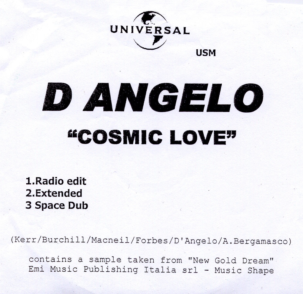 Sergio D'Angelo - Cosmic Love - Universal Music